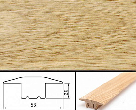 Порог Tarkett деревянный переходной 58х20х1000 Дуб